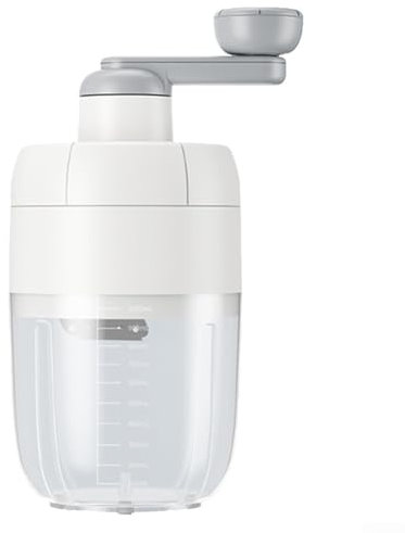 HEBEOT Elektrorasierer und Schneekegel-Maschine, tragbar, manuelles Eiszerkleinerer, Slush-Maschine für rasiertes Eis, Getränke, glattes Eis (weiß)