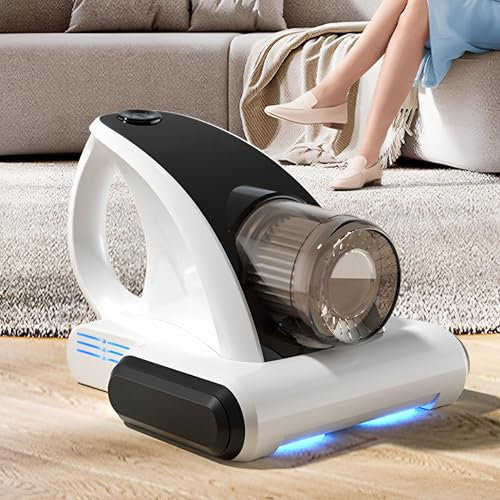 WYFCR Cordless Lightweight Handheld Vacuum Cleaner,150W Anti Dust Mite Bed Vacuum Cleaner with UV Light Sterilization, 14 KPa Suction Power Corded Handheld Vacuum with Filter for Bed and More
