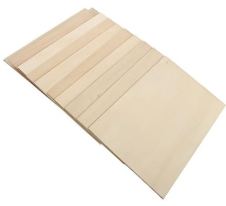 SEWACC 10 Stück Sperrholzplatten Für Unfertige Bass-sperrholzplatten 300 * 200 * 3 Mm Sandmalerei Pyrograph-modell-sperrholzplatten Schichtplatte