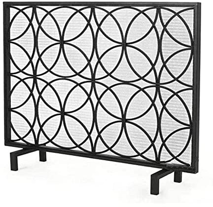 LMAYYLD Paneel-Funkenschutz, Eisen-Kaminschutzplatte, Metallgitter-Sicherheits-Kaminschutz für Holz, 68 x 20 x 105 cm It's so Kind of You