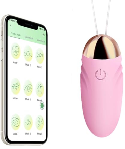 LZMYZ Vibrationseier Vibro Silikon Ei G-Punkt-Stimulation mit 9 Vibrationsmodi APP-Steuerung Mini Vibration Liebeskugeln Analvibrator Sexspielzeug für Damen für Frauen Paare(Rosa)