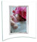 CAPESTORE Gebogener Bilderrahmen für Fotos 10 x 15 cm aus konkavem Glas – Geschenkidee (transparent, 10 x 15 cm, vertikal)