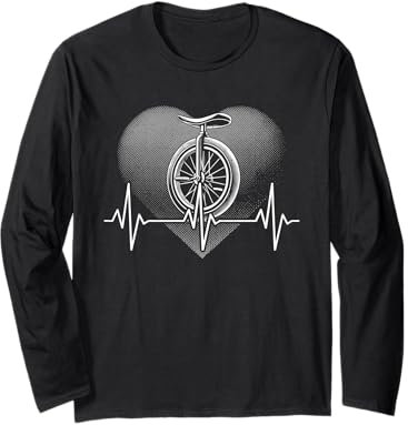 Heartbeat Einrad Reiter Künstler Zirkus Langarmshirt