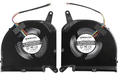 Replacement CPU+GPU Cooling Fan for Gigabyte Aero 15 OLED, Aero 17 HDR XA, RP75XA RP77XA, Cooling Fan for Aorus 15G 17G YB XB WB KB SB YC XC YD XD KD, P/N: PLB07010S12HH (0.28 Inch Thick)