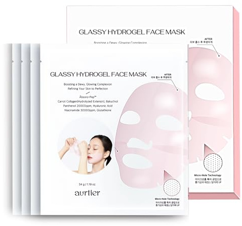 aurtier Deep Collagen Overnight Mask for Glass Skin, Hydrating Mask, Dewy Plump, Firming, Pore minimizer for face, Wrinkle Care, Moisturizer Korean Skin Care 4ea