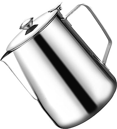 Amosfun 1pezzi Bricco Latte Con Coperchio Tazza Da Latte Per Caffè Lattiera Art Semplice Contenitore Per Conservazione Resistente All Usura