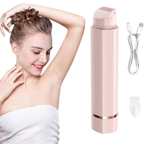 Rasierer Damen,Intimrasierer für Frauen,Epilierer Damen Gesicht,2 in 1 Nass/Trocken Wasserdicht Rasierer,Beide Enden Trimmer Damen für Privater Teil Gesicht Achselhöhlen Beine