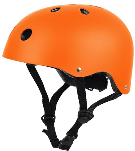 LeapBeast Casque Trotinette Adulte Enfants Casque, Velo Homme Femmes Anti-Choc Protection pour Multi-Sport Cyclisme Skate Roller Trottinette Skateboard (Orange, S)