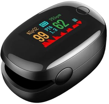 TopYart Saturimetro Da Dito Professionale Certificato, Ossimetro Pulsossimetro Portatile, Può Essere Utilizzato per il Monitoraggio di SpO2, Frequenza Cardiaca (PR) e Indice di Perfusione (PI)