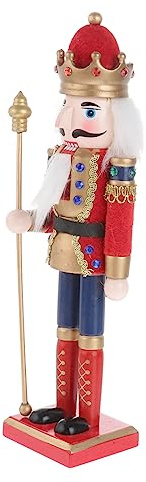 Hemobllo Decoración De Cascanueces Madera Marioneta Soldado Nogal para Navidad Adorno Navideño Encantador Manualidades Escritorio