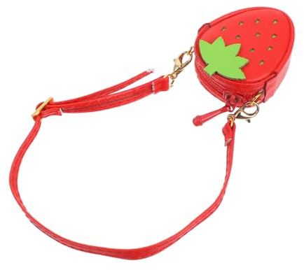 Homoyoyo Bolso Bandolera Mini de Fresa para Muñecas Accesorio Portátil y Detallado Bolso Cruzado de Moda para Muñecas Diseño Compacto para