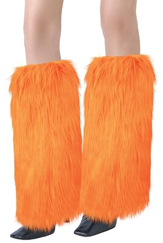 XEPST Damen Kunstpelz Beinwärmer Plüsch Beinwärmer, Mädchen Furry Fuzzy Beinwärmer Winter Stulpen Damen für Winterwärmer Karneval Halloween Fasching Mottoparty Verkleidung