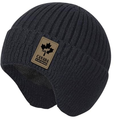 WOKNB Winter Black Knit Beanie Skiing Cap for Men Cycling Motorcycle Helmet Linner Skull Caps for Men and Momen Beanie Hats Cap for Winter