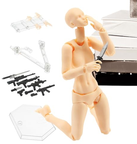 Genérico Action mit beweglichen Dichtungen, Stop-Motion Bewegliche Figuren, realistische Mehrzweck-Actionfiguren für Kinder, und Sammler, Modell mit Basis für Malerei, Zeichnung, SES