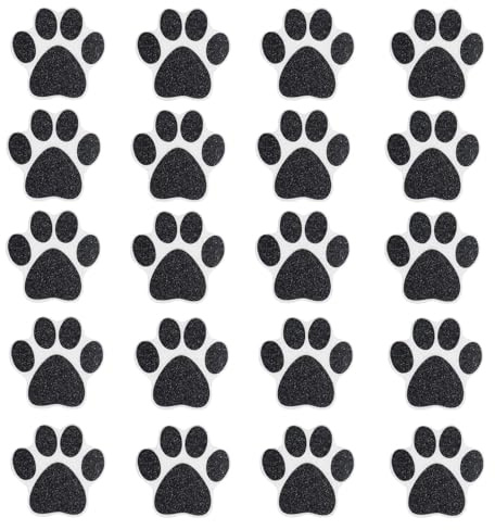 Autocollants Antidérapants - 20 Pièces En Forme De Patte De Chien Adhésif - Autocollants Douche Anti-Dérapants | Pour Personnes Âgées Seniors Bébé Spa Jeune Enfant Escalier