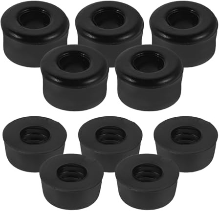 DECORNIJIA 10 Pezzi Skateboard Bushings Nero Ammortizzatori Antiurto per Longboard e Roller Skates Accessori Sostitutivi Truck Protezione Durevole e Facile Installazione