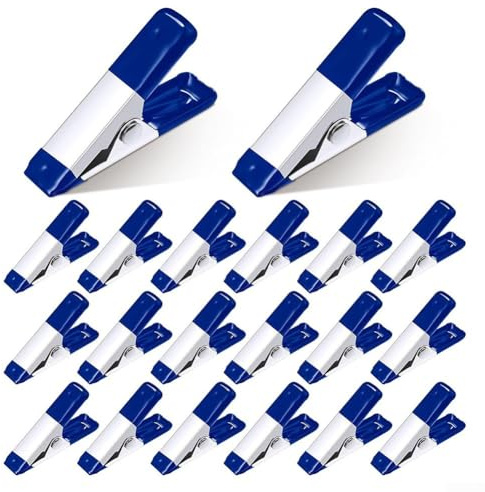 100 morsetti a molla piccoli da 5,1 cm, per mini clip a molla in metallo con aperture da 3/4 e clip a molla in gomma per teloni, artigianato e progetti fai da te (blu)