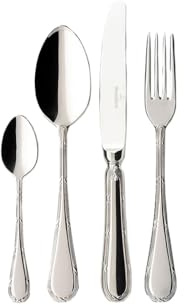 Villeroy und Boch Kreuzband Septfontaines Tafelbesteck für bis zu 6 Personen, 24-teilig, Edelstahl