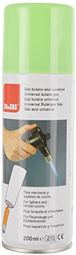 Ibili 727020 Gaz Butane universel pour briquets et chalumeaux, Bleu
