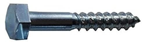 Merriway BH02702 Vierkantkopfschraube M6 x 40 mm, Verzinkt, Weiß, 100 Stück