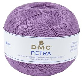 DMC – petra, virk- och stickgarn | 100% bomull – perfekt för kläder, babykläder och hemtillbehör | 100 gr
