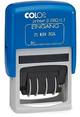 COLOP 105630 Datumstempel Printer S260 Eingang Abdruck Blau