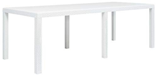 vidaXL Gartentisch Kunststoff Rattan-Optik Tisch Balkontisch Terassentisch