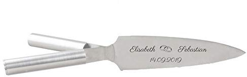 In Twees -Hochzeitstortenmesser mit 2 Griffen Edelstahl Tortenmesser Hochzeit NEU. inkl. Geschenkverpackung. Handgefertigt - Made in Germany seit 2009. Signatur Klinge einseitig Variante 2