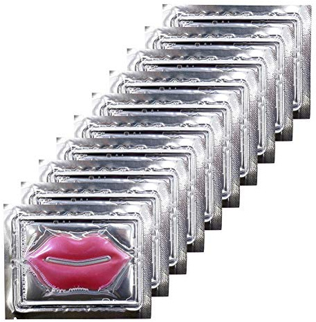 Adofect 30 Pieces Collagen Crystal Lip Masks, Collagen Lip Pads Great for Moisturizing, Remove Dead Skin, Anti Chapped & Anti-Aging and Plump Your Lips, Watermelom Red