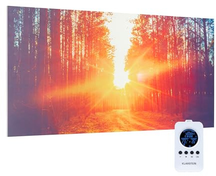 Klarstein Radiateur Infrarouge Mural, Chauffage Infrarouge 720W, Panneau Chauffant Puissant, Radiateur Electrique Extra Plat, Salle de Bain, Sans CO2, Faible Consommation d'Energie