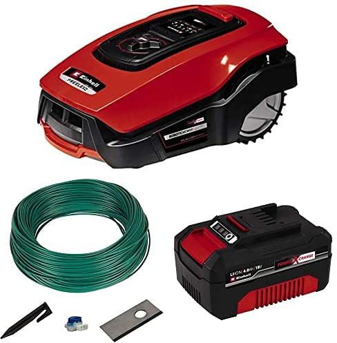 Einhell Il Tosaerba Robotizzato FREELEXO Power X-Change + Accessorio Tosaerba Robotizzato, Kit di Cavi per 700 m² + Batteria Ricaricabile 4,0 Ah