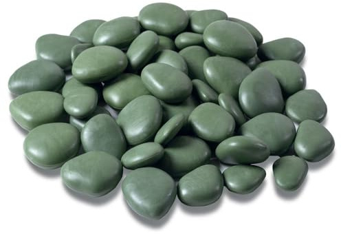 Sassi decorativi in plastica riciclata re-pebbles ciottoli antiusura da esterno ed interno (Small, Verde)
