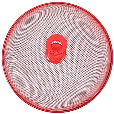 SHERCHPRY Obstkuchen Kuppelzelt Outdoor Nahrung Metallgitter-Speisezelte für Den Außenbereich Tellerabdeckungen für Partys Grillzubehör Rot 30 Cm Outdoor Nahrung Schreibtischschutz