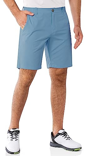 33,000ft Men's Golf Shorts 9 Lightweight Stretch Outdoor Shorts | UPF 50+, Breathable, 4 Pockets, with Tee Holders, Moisture Wicking, Casual Wear, for Golfing，Hiking, Camping