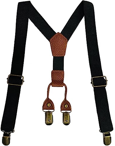 Kidukso Unisex Jungen und Mädchen Kinder Hosenträger, 2,5 cm breite Y-förmige elastisch längenverstellbar Hosenträger mit 4 Clips für Geburtstagsfotografie, Kindertagsfeier, Hochzeit