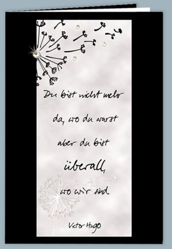 Trauerkarte, Trost, Kondolenz, Abschied, Beileid, Pusteblume, Tod,