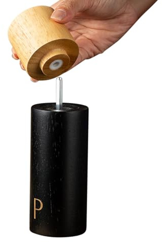 Molino de pimienta - Molinillo de pimienta negro | Molino de sal y pimienta | Molino de pimienta Molino manual de sal Molino de pimienta de madera Molino de pimienta ajustable Molino de pimienta