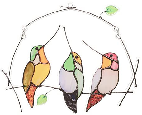 Parliky Vogel Serie Skulptur Acryl Fenster Ornament Bunte Vögel Hängen Ornament