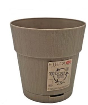Stefanplast Ethica - Vaso per piante Ø 15 cm, colore: Grigio tortora