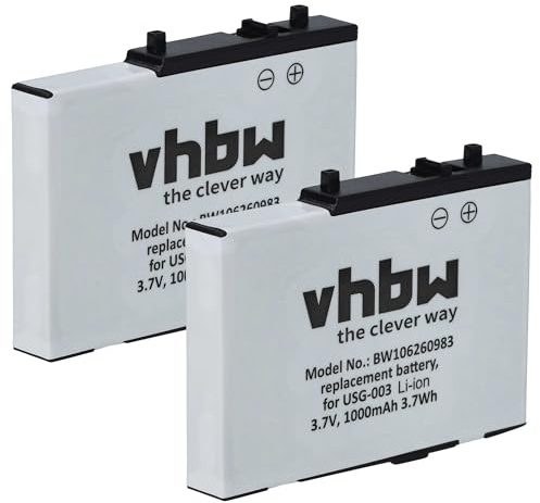 vhbw 2X Akku kompatibel mit Nintendo DS Lite Spielekonsole (900 mAh, 3,7 V, Li-Ion)