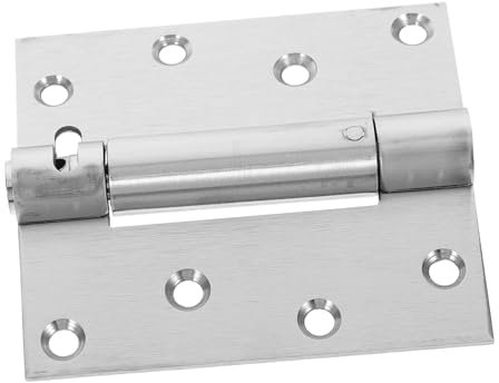NULYLU Charnières Automatiques Pour Portes D'habitation En Acier Inoxydable 4 Pouces, Charnières à Fermeture Automatique Silencieuses, Adaptées Pour Portes Intérieures Et Armoires, Lot De 1 Set De Jeu