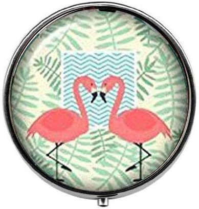 Pink Flamingo – Flamingo Pillendose – Charm Pillendose – Glas Candy Box