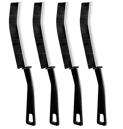 VastWeiTao 4 Pack Hard Bristle Crevice Cleaning Brush - Multifunctional Gap Small Cleaning Brush for Bathroom, Kitchen, Living Room, Grout, Window, Vehicle, Faucets, Toilet