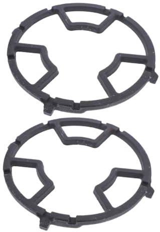 BESTYASH Anello di Supporto per Wok in Ghisa Nera, 2 Pezzi, Antiscivolo e Resistente al Calore per Fornello a Gas, Accessorio Cucina