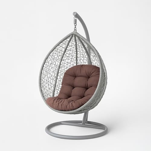 HOMESCAPES Coussin pour Fauteuil Suspendu extérieur, Coussin de Rechange pour Fauteuil œuf – Usage intérieur et extérieur - Chocolat
