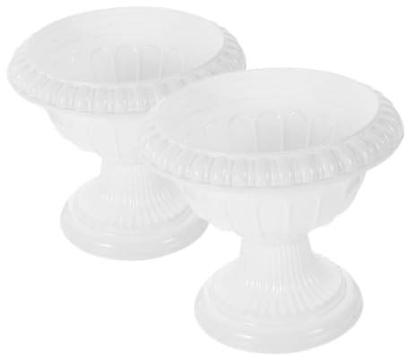 BESPORTBLE 2pcs Succulent Pothos Flower Pot Mini European Style Roman Column Planter for Wedding Party Decoration Creative House Plant Pot