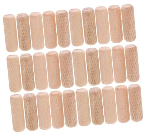 Anneome 300 Piezas Tacos de Madera Natural para Manualidades Clavijas Ranuradas para Montaje de Muebles Perno de Madera sin para Proyectos de Carpintería y Reparación