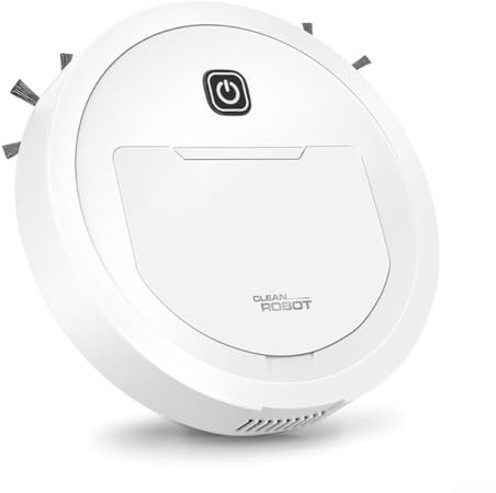 MeevrgR Smart Mini Robot Aspirapolvere - Spazzatrice Automatica Compatta per Pavimenti Duri e Tappeti a Pelo Basso Ricaricabile tramite USB, 30x30x6cm per Piccoli Spazi