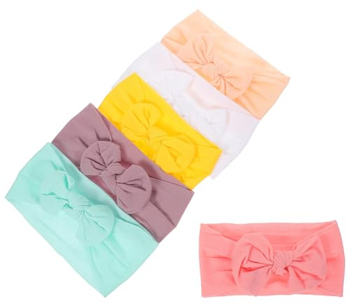 Toddmomy 6pezzi Fascia Elastica per Ragazzo Ragazza Ragazza Fiocco Accessori per Capelli Carini per Ragazzo Piccoli Fascia per Capelli Morbida e Confortevole per Uso Quotidiano e Feste