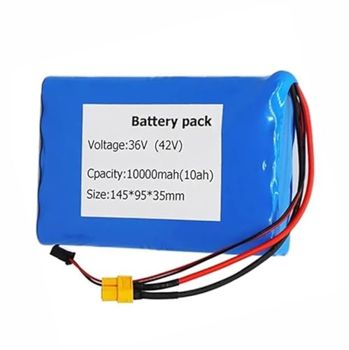 36V 10Ah Baterías De Litio De Repuesto para Patinetes Eléctricos 10S2P Baterías Recargables para E-Bike Bicicleta Eléctrica Scooter Placa De Protección Integrada XT60+SM